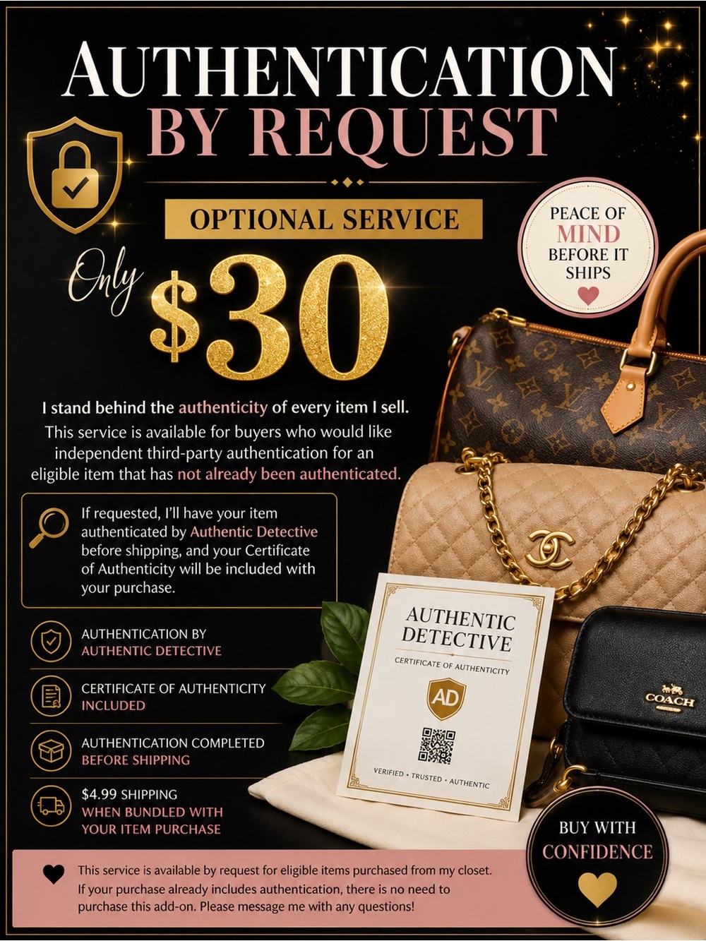 Authentication by Request
Optional Service
$30